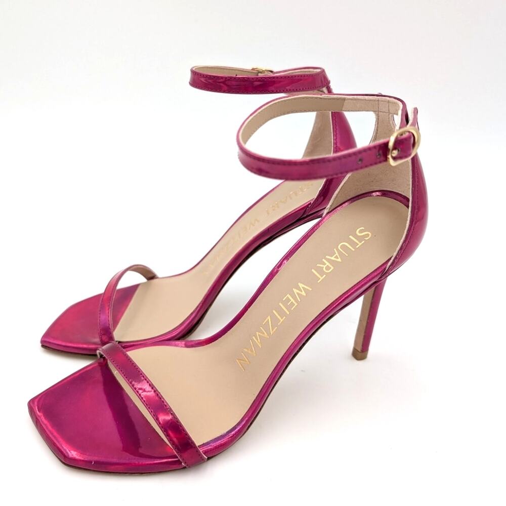 Stuart Weitzman Nudistcurve 75 High Heel Sandals Women's Pink Size US5B EU35.5